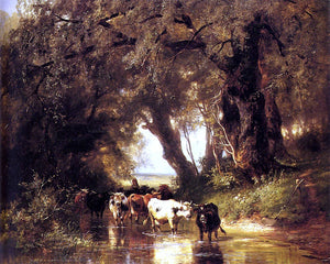  Christian Friedrich Mali Cattle Watering - Art Print