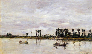  Eugene-Louis Boudin Caudebec-en-Caux, Banks of the Saine - Art Print
