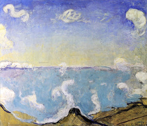  Ferdinand Hodler Caux Landscape with Rising Clouds - Art Print