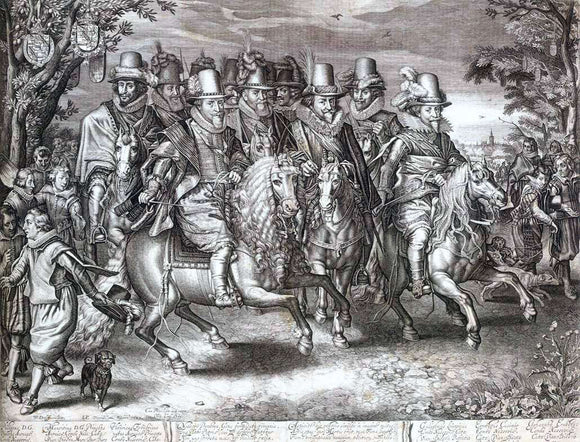  Willem Jacobsz Delff Cavalcade of Eleven Princes of Orange-Nassau - Art Print