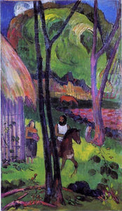  Paul Gauguin Cavalier devant la case - Art Print