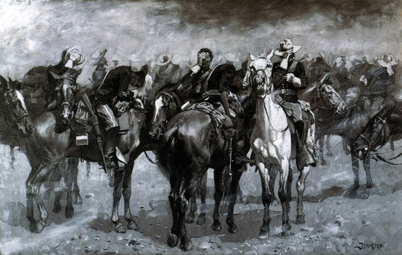 Frederic Remington Cavalry in an Arizona Sandstorm - Art Print