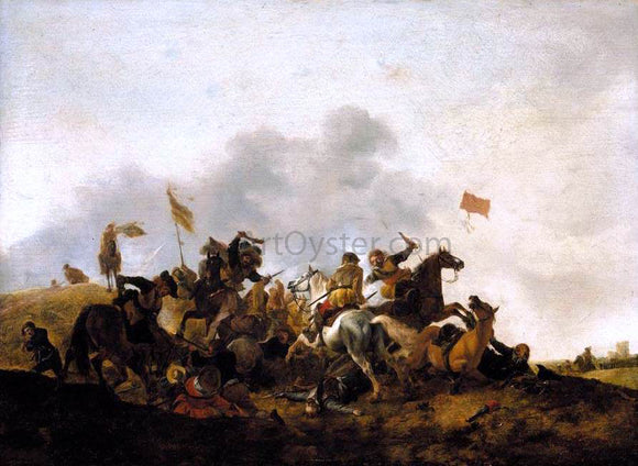  Philips Wouwerman Cavalry Skirmish - Art Print