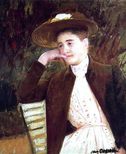  Mary Cassatt Celeste in a Brown Hat - Art Print