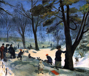  William James Glackens Central Park in Winter - Art Print