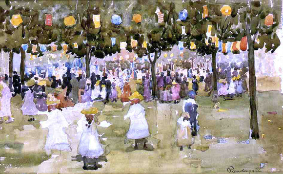  Maurice Prendergast Central Park, New York City, July 4th - Art Print