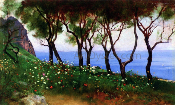  Charles Caryl Coleman Cesina Landscape: Study for 'Twilight and Poppies - Art Print