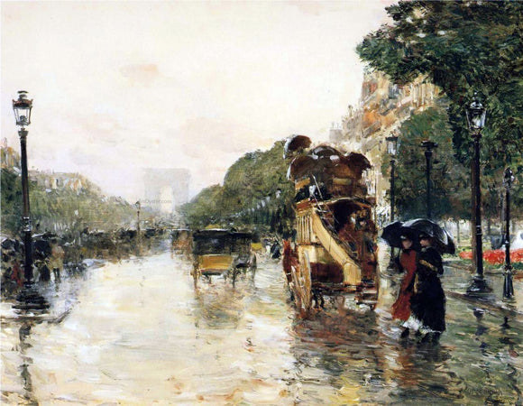  Frederick Childe Hassam Champs Elysees, Paris - Art Print