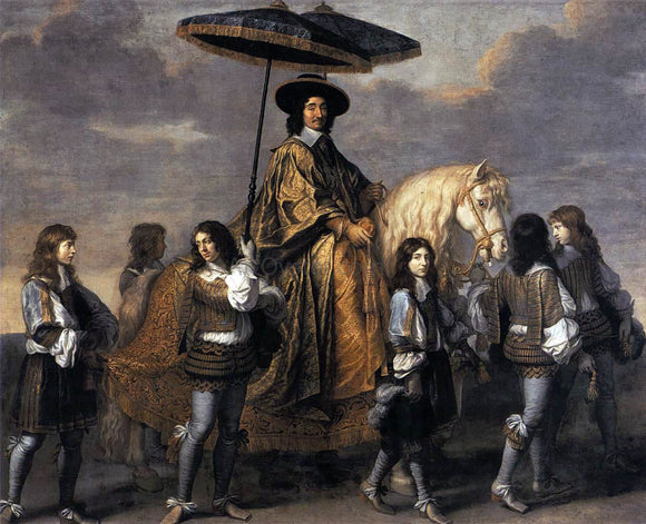  Charles Le Brun Chancellor Seguier at the Entry of Louis XIV into Paris - Art Print