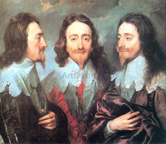  Sir Antony Van Dyck Charles I in Three Positions - Art Print