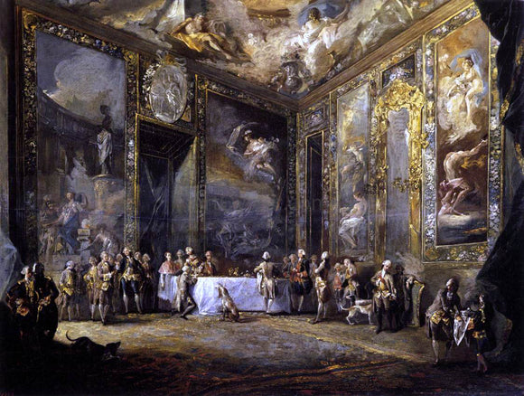  Luis Paret Y Alcazar Charles III Dining Before the Court - Art Print