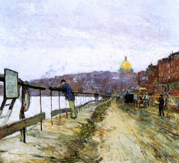  Frederick Childe Hassam Charles River and Beacon Hill - Art Print