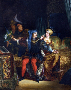  Eugene Delacroix Charles VI and Odette de Champdivers - Art Print