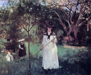  Berthe Morisot Chasing Butterflies - Art Print