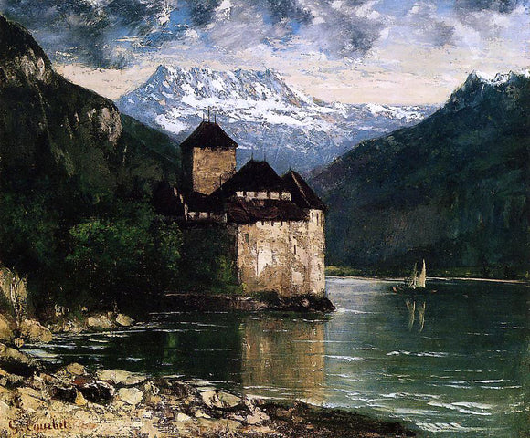  Gustave Courbet Chateau du Chillon - Art Print