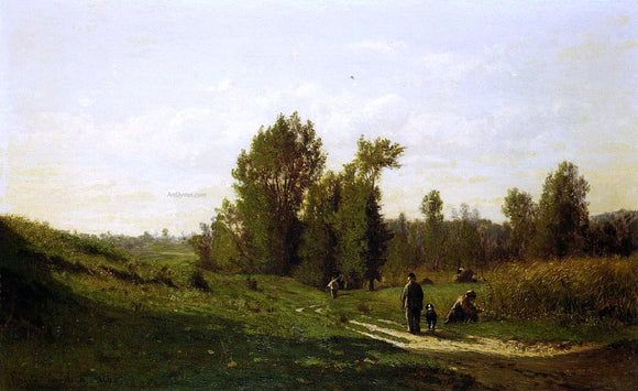  Emile Charles Lambinet Chemin d'Ezeuville, pres d'Ecouen - Art Print