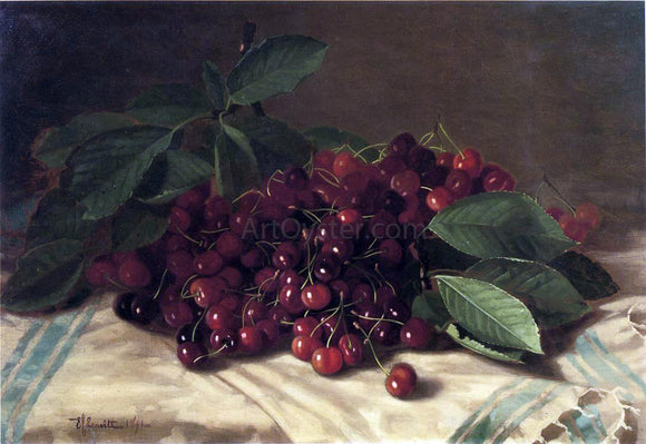  Edward C Leavitt Cherries on a Tabletop - Art Print