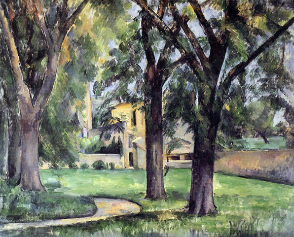  Paul Cezanne Chestnut Tree and Farm at Jas de Bouffan - Art Print