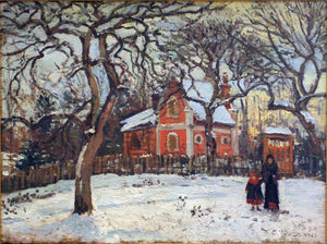  Camille Pissarro Chestnut Trees at Louveciennes in Winter - Art Print