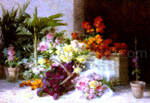  Andre Perrachon Chez la Marchande de Fleurs - Art Print
