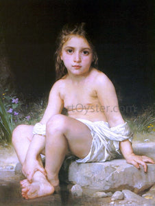  William Adolphe Bouguereau A Child at Bath - Art Print