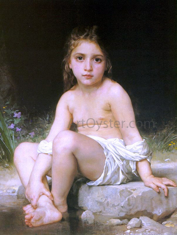  William Adolphe Bouguereau A Child at Bath - Art Print