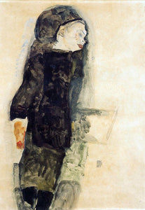  Egon Schiele Child in Black - Art Print