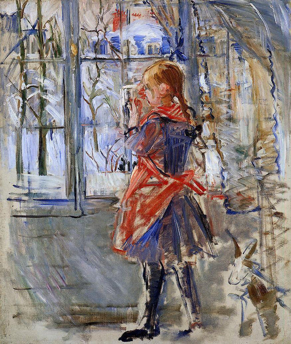  Berthe Morisot Child with a Red Apron - Art Print