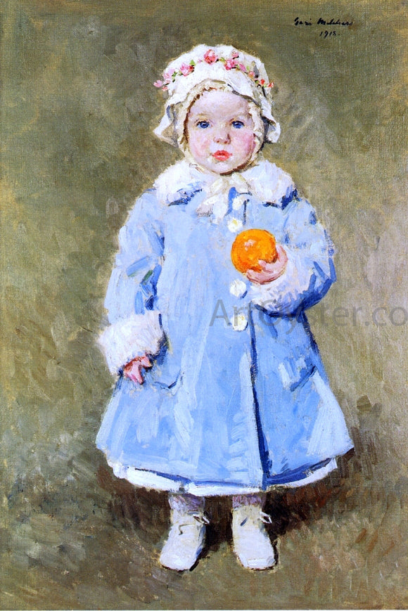  Gari Melchers Child with an Orange - Art Print