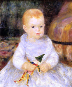  Pierre Auguste Renoir Child with Punch Doll (also known as Pierre de la Pommeraye) - Art Print