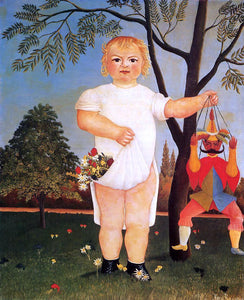  Henri Rousseau Child with Puppet (also known as To Celebrate the Baby) - Art Print