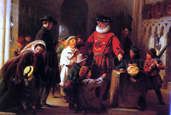  Henry Nelson O'Neil Children at the Tower - Art Print