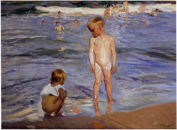  Joaquin Sorolla Y Bastida Children Bathing in the Afternoon Sun - Art Print