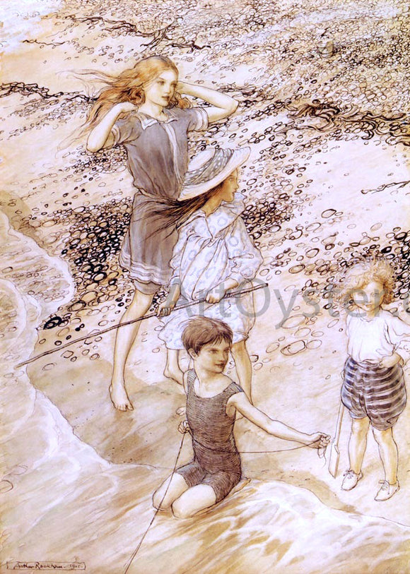  Arthur Rackham Children by the Sea - Art Print
