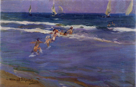  Joaquin Sorolla Y Bastida Children in the Sea - Art Print