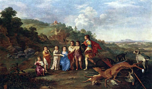  Cornelis Van Poelenburgh Children of Frederick V Prince Elector of Pfalz and King of Bohemia - Art Print