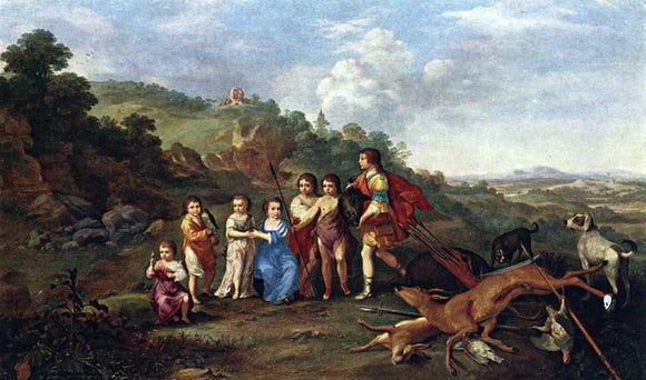  Cornelis Van Poelenburgh Children of Frederick V Prince Elector of Pfalz and King of Bohemia - Art Print