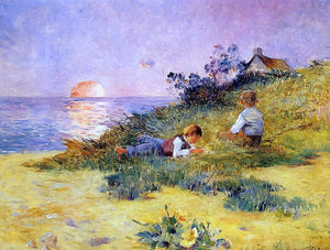  Ferdinand Du Puigaudeau Children on a Dune - Art Print