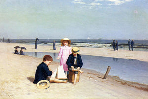  Samuel S Carr Children on the Beach - Art Print