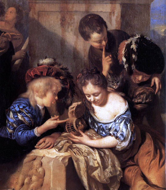  Adriaen Van der Werff Children Playing before a Hercules Group (detail) - Art Print