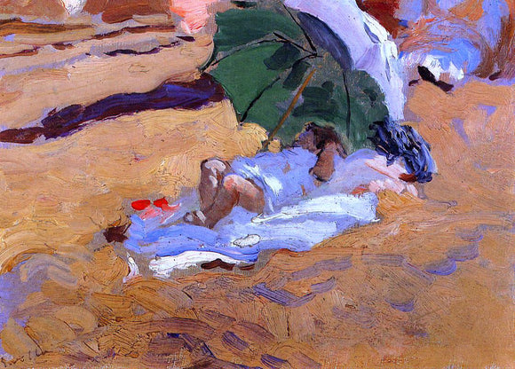  Joaquin Sorolla Y Bastida Childs Siesta - Art Print