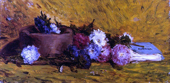  Paul Gauguin China Asters, Hat and Book - Art Print
