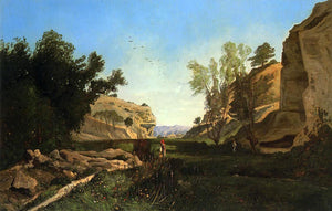  Paul-Camille Guigou Chinchin Valley at Ile-sur-la-Sourgue, Vacluse - Art Print