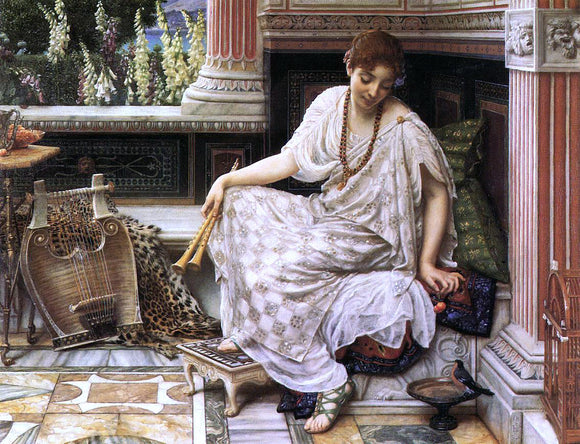  Sir Edward John Poynter Chloe, Dulces Docta Modos et Citharae Sciens - Art Print