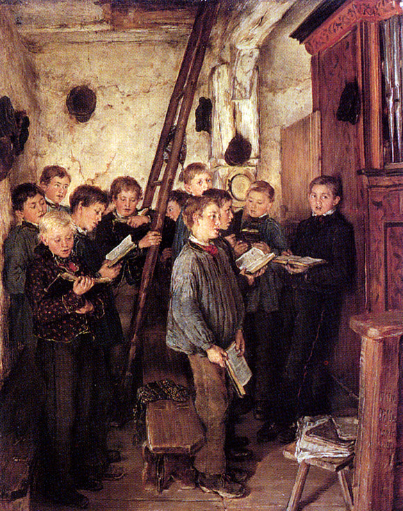  Otto Piltz Choir Rehearsal - Art Print