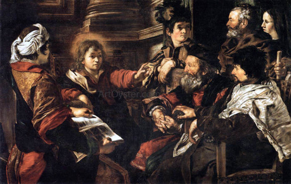  Giovanni Serodine Christ among the Doctors - Art Print