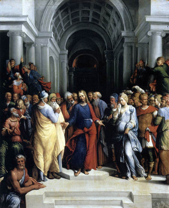  Garofalo Christ and the Adulteress - Art Print