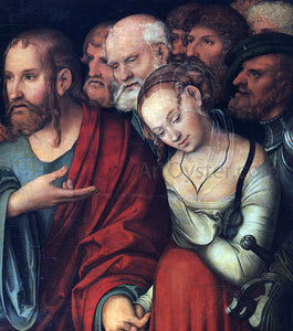  The Younger Lucas Cranach Christ and the Fallen Woman - Art Print