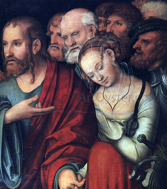  The Younger Lucas Cranach Christ and the Fallen Woman - Art Print