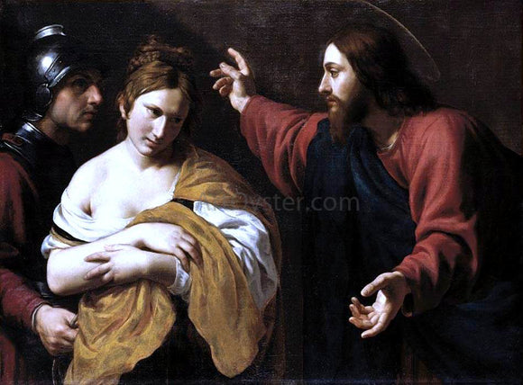  Alessandro Turchi Christ and the Woman Taken in Adultery - Art Print